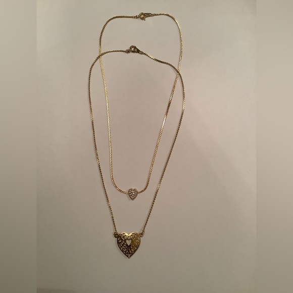 TLC ❤️NWOT Vintage dainty filigree cage Heart Necklace - Picture 5 of 7